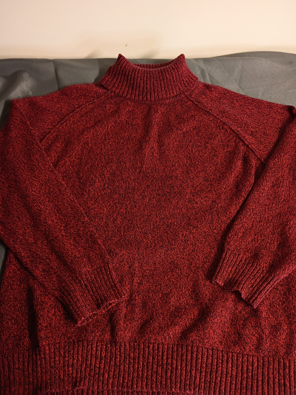 Women's Karen Scott Red Mock Neck Sweater